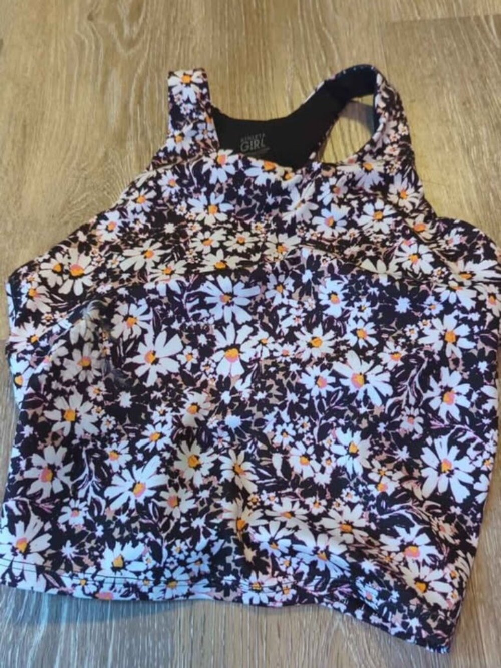 Athleta Girl Floral Daisy Sports Bra XL/14